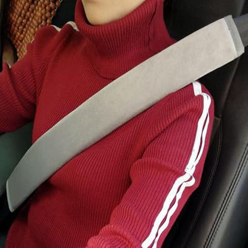 GUAN Paquete de 2 fundas para cinturón de seguridad de coche, almohadilla súper suave para adultos,cinturón de seguridad , cámara, mochila, protector de almohadilla de hombro, negro, 13 pulgadas