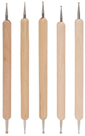 5pcs Lapiz Punteador Doble Extremo, Kit Herramientas Arcilla Ceramica, Para Diy Manualidades Tallado