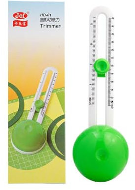 RJSQAQE Coupe-cercle, modèle de couteau de coupe rond simple en plastique, outil de découpage rotatif, coupe-papier, outil de scrapbooking, portable et réglable pour boussole, tissu, papier, artisanat