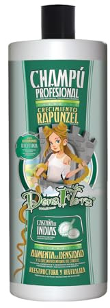 Dona Flora - Champú Crecimiento Rapunzel | Fortalece y Nutre con Biotina | Aumenta el Crecimiento | Sin Sulfatos ni Parabenos | Volumen y Brillo Natural | Fórmula Suave 1000ml
