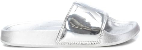 XTI - Chancla Mujer Plata - Calzado Cómodo y Versátil - Moda casual - Modelo 14255101 (Talla 38)