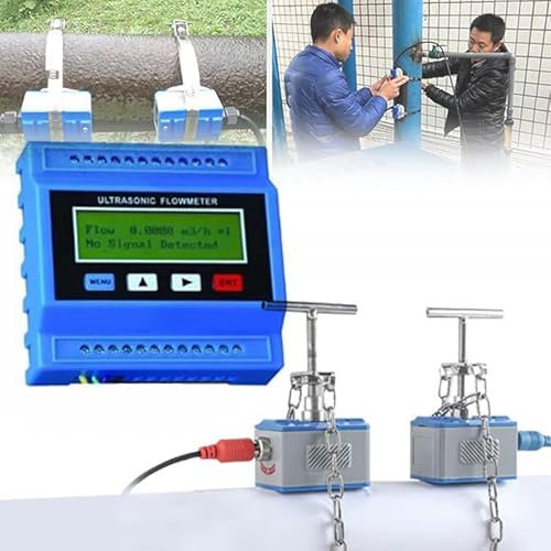GYQSSD Water Flow Control Meter TUF-2000M Digital Liquid Ultrasonic Flowmeter with Clamp-on Small Transducer, Handheld Digital Liquid Ultrasonic Flow Meter,DN300-DN6000mm