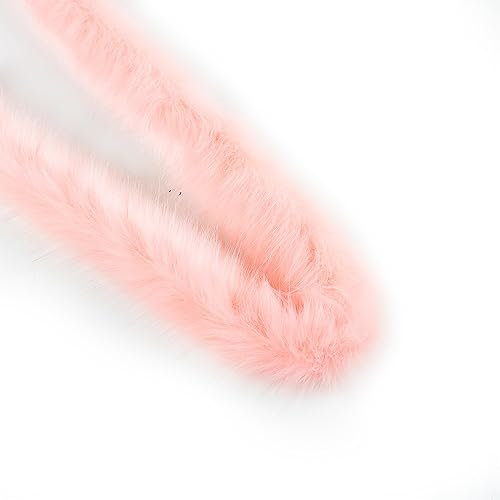 Anevous 3m Boa zum Basteln, Einfarbig Federboa, Flauschige Federschal, Federstreifen Hochzeit Dekorationen für Nähen Kunsthandwerk Dekoration, Kostüm-Accessoire, Party, Karneval,Rosa