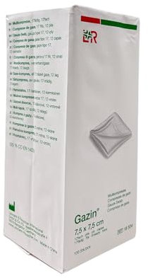 Gazin Mullkompressen 17-fädig, 12-fach, unsteril, im Papierbeutel (5 x 5 cm, 100, stück)