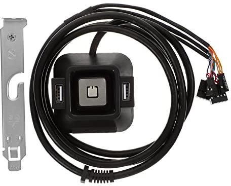 jojofuny Bouton Alimentation Externe Marche Arrêt pour Pc Alimentation Extension Montage Facile sur Châssis
