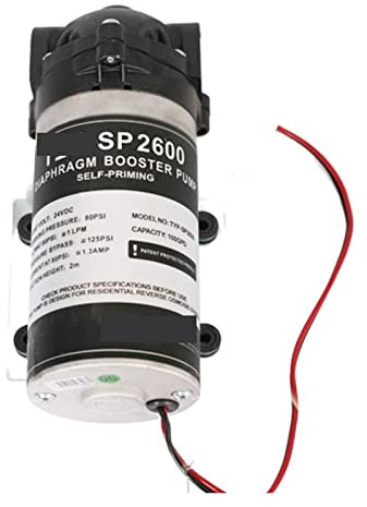 Filtros de Agua para Grifo, Piezas de filtro de agua RO, bomba de agua de 24vCC, potenciador de alta presión, máquina 100/125GPD, aumento de la presión del de ósmosis inversa SP2600, para uso domésti