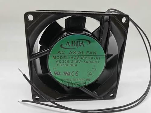 80MM Computer case fan， 8038 AA8382HX-AT 220-240V 0.07/0.06A 2-wire AC cooling fan