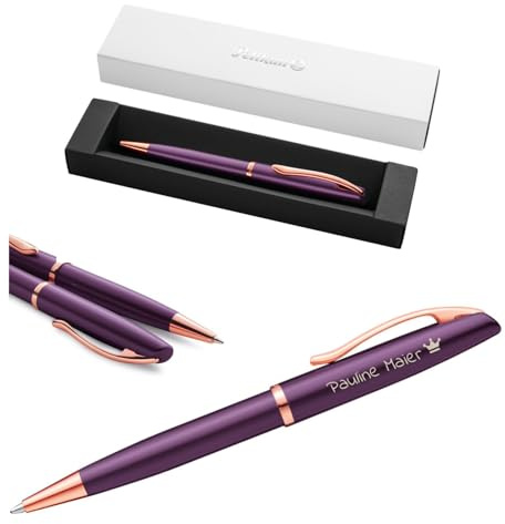 Pelikan Jazz® Noble Elegance K36 Kugelschreiber mit Gravur Geschenketui - einzigartige Stifte mit Namen - personalisierte Geschenke - Kugelschreiber personalisiert (Viola)