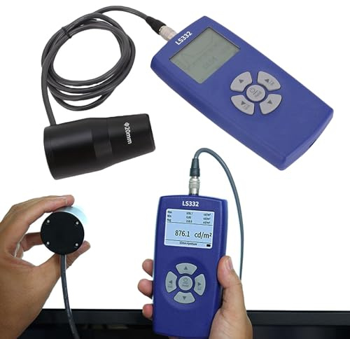 Misuratore di luminanza, misuratore di luce digitale, misurazione dello sfarfallio, analisi CRI con sonde intercambiabili da 10 mm a 20 mm, for schermi HDR, proiettori, display LED