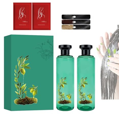 Tintura per capelli con olio essenziale botanico a lunga durata, set di tinture per capelli a lunga durata dalla formula delicata, tinta per capelli a base vegetale per copertura grigia (Black)