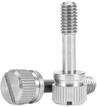 1/5 piezas M2 M2.5 M3 M4 M5M6M8 GB839 304 Tornillo de mano ranurado de acero inoxidable, apriete a mano, perno de mariposa moleteado cautivo antiaflojamiento(22mm,M3-5pcs)