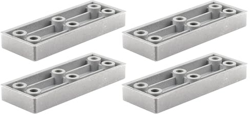 cyclingcolors 4er Set Möbelfuß 80x30 mm Höhe 10 mm Kunststoff Universal Möbelbein für Sofa Schrank Küche Bad Grau