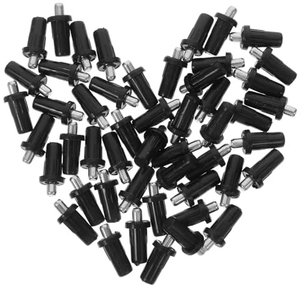 Amosfun 50 Pezzi Perno a Molla in Plastica e Ferro, Ammortizzatore per Porta Armadio, Cerniere Pivotanti per Sportelli Mobili, Kit Sostituzione Perno Telescopico per Mobili da Cucina