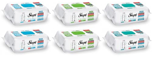 Sleepy Easy Clean 6-pack med 100 praktiska fuktservetter för hemmet och vardagen – Hygienisk städning i alla situationer (fräsch blandning)