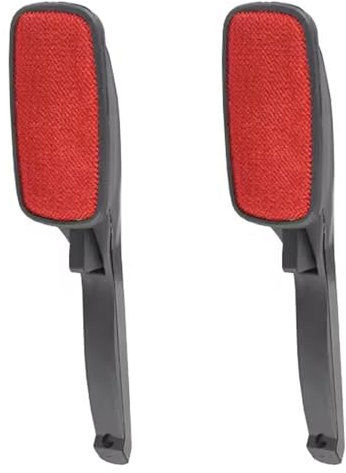 KAV Rotating Head Magic Clothes Lint Brush - Swivel Head Trigger Action for Left and Right Handed Use - No Refills Needed, Removes Lint, Hair and Fluff from Clothes - Pack of 2