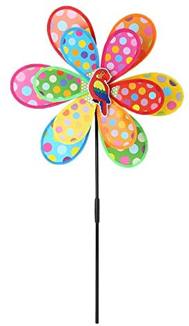 Uteruik Girandola a vento decorazioni per feste, giardino, ruota del vento piccione uccello Scarer scoraggiare talpe, 1 pz (wty-3)