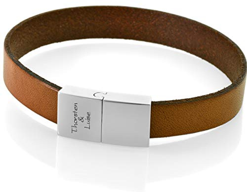 Armband Gravur Herren Leder braun Mann Lederarmband Koordinaten Männerarmband Wunschgravur Männer Geschenke Herrenschmuck Namen Spruch | HANDMADE IN GERMANY