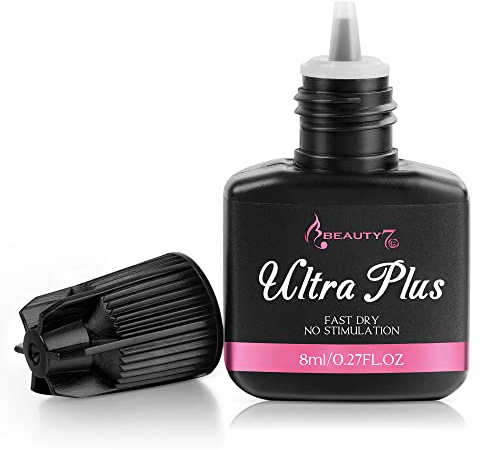 Beauty7 wimpernkleber für Wimperverlängerung For Permanent Lashes Eyelash Adhesive dauerhafter wimpernkleber für Dauerwimpern Schwarzer wasserfester Permanentkleber 8ml