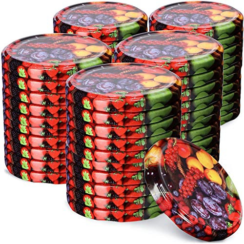 KADAX 50er Set Schraubdeckel TO82 ⌀ 82mm Obst – Twist-Off Ersatzdeckel für 235-900ml Einmach- & Marmeladengläser | Luftdicht & Spülmaschinenfest