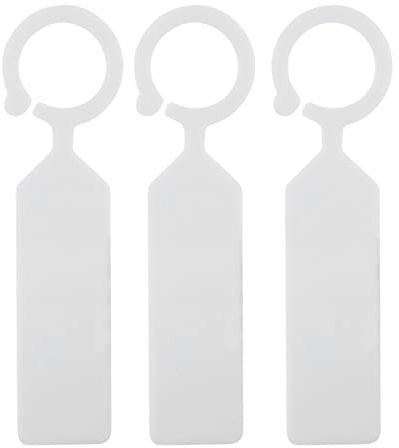 Etiquetas colgantes de plástico para plantas, 100 Uds., 11x2,4 cm, etiquetas rectangulares para plantas de flores, etiquetas de estaca para nombre de maceta, marcadores de jardín para(Blanco)