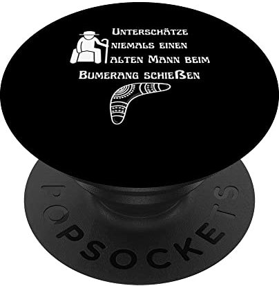 Unterschätze niemals einen alten Mann beim Bumerang spielen PopSockets mit austauschbarem PopGrip