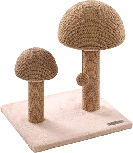 Flamingo Kratzbaum Nisha – Beige – 44,5 x 34,5 x 46 cm – die größte Auswahl an hochwertigen Kratzsäulen mit Sisal und kompaktem Ruhebereich