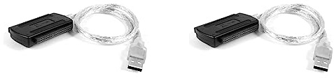 Speesy 2x PC USB 2.0 zu SATA IDE 40-Pin Kabel Adapter Fuer 2.5 3.5 Festplatte