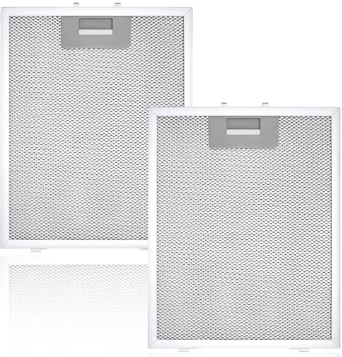 LFCFBH 2PCS Universal Extractor Fan Filters, 5-Layer Aluminum Cooker Hood Filters Replacement (Silver, 320 x 260mm)