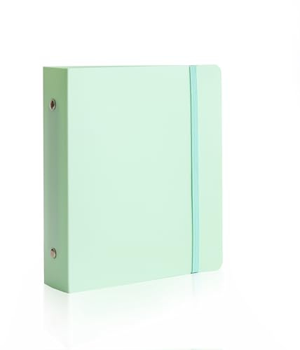 6x4 Index Cards Organiser Ring Binder Folder with 50 Individual Plastic Sleeves, A6 Portable Recipe Flash Cards Holder Box