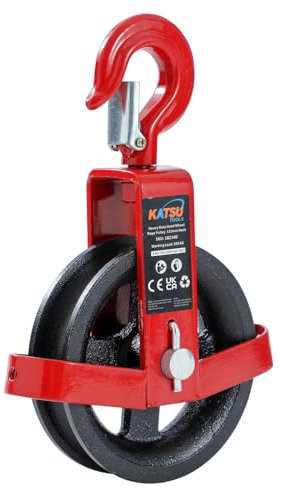 KATSU Tools Gin Wheel 182140 Poulie d'échafaudage avec crochet pivotant 125 mm