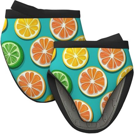 Mexpekil Bunte Ofenhandschuhe, hitzebeständige Ofenhandschuhe, Silikon, Mini-Ofenhandschuhe zum Kochen, Backen, Grillen, 1 Paar