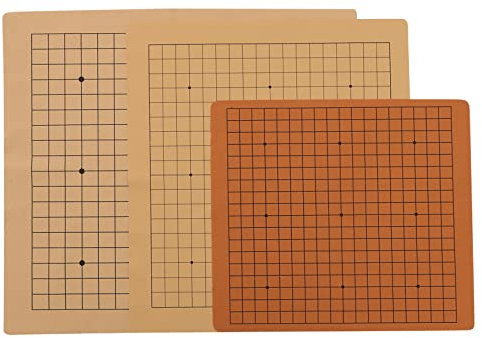 Vaguelly Portable Go Board Game Set for Children – Pu Leather Folding Go Chessboard 5.0/6.0/7.0 Size Soft Surface, Travel Strategy Game with 3pcs Boards