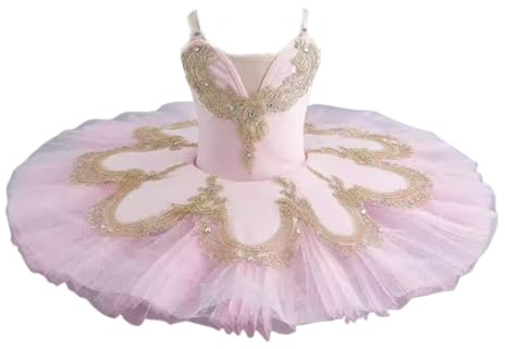 Pink,130,EFLALYHG Ärmlös balettklänning för flickor Barn Svansjön Danskläder Gymnastikdräkter Tutu-kjol Ballerina scenkostym