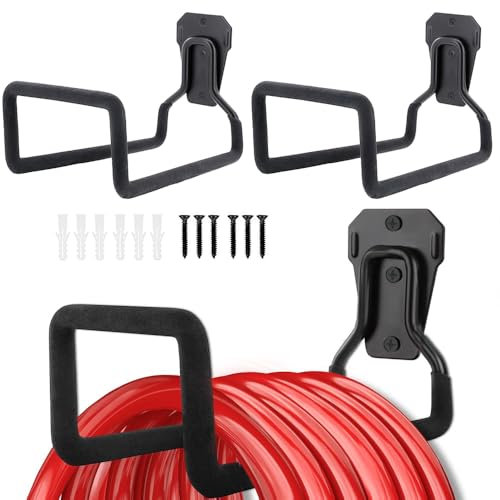 Porta tubo da Giardino,2 Pezzi Porta Canna Acqua Giardino,Supporto per Tubo da Giardino-Antiruggine e Antiossidante-19,6 * 12,5 * 13 CM Raccogli Tubo da Giardino Con 6 Viti e 6 Bulloni ad Espansione