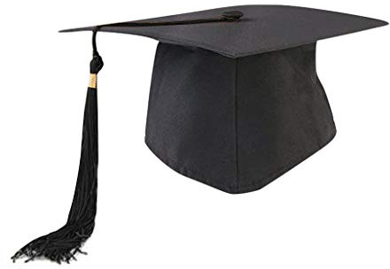 Adjustable Graduation Hat for Adult and Kids 2025 Bachelor Cap Motorboard Hat for Nursery Preschool High School University Graduation Cap Black