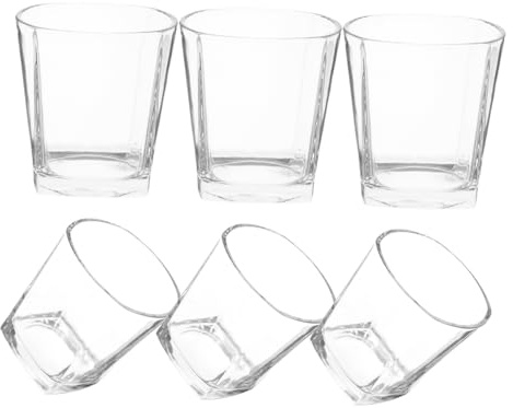 STOBAZA 6 Piezas Vasos de Whisky Copas de Clásicas para Bebidas Vasos de Agua y Diseño Moderno y Minimalista para Diversas Ocasiones