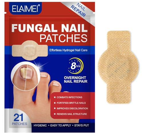 Fungal Nail Treatment Patches, 21PCS Toenail Repair Treatment Pads, Extra Strong 8-Hour Repair Pads for Toenail Fungus, Ingrown Nail Relief & Damaged Nail Recovery, Antifungal Nail Treatment (1)