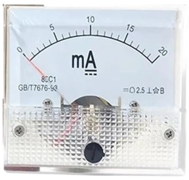 Amperometro analogico Misuratori di corrente continua 85C1-mA Misuratore analogico Pannello Campo di misura 1mA 2mA 10mA 20mA 50mA 100mA(20MA)