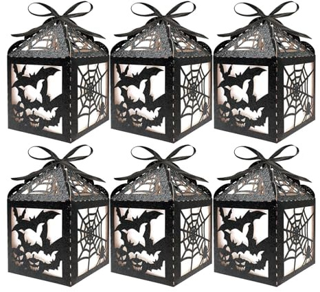 Tewzafiya Scatole di Halloween | Forniture Per Feste Spaventose | Sacchetti Regalo E Candy Per Halloween,Per Snack Pane Tavolo Mensola Cucina Mensola Bar Ingresso Aula Case