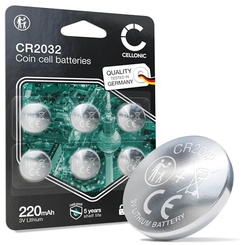 CELLONIC CR2032 Pila de botón Litio Compatible AirTag, 6X
