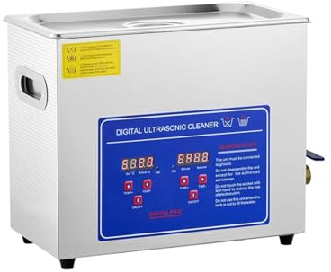 Smyckesrengöring, Ultraljudsrengöringsmaskin, 180W Rengöringsmedel 6,5L Digital Timer I Rostfritt Stål, Badsmycke, Glasögonklocka,för hållare