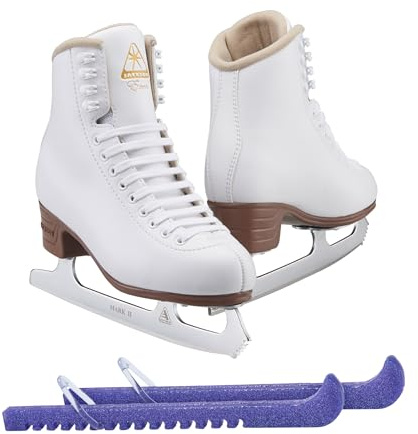 Jackson Ultima Excel Damen Schlittschuhe JS1290 Weite:Medium - C/Größe:Adult 6.5 Bundle mit Skate Guards