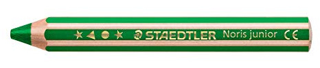 STAEDTLER Noris junior 140 Buntstifte 3 in 1 – Grün, 6 Stück