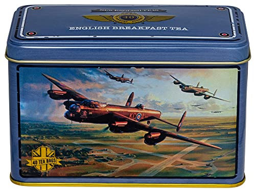 New English Teas Lancaster Bomber Tea Tin with 40 Breakfast Teabags