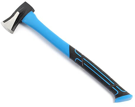Wiltec Spaltbeil 1000 g mit 600 mm Stiel aus Fiberglas, Klinge aus Carbonstahl, Holzaxt für Brennholz, Spaltaxt Beil