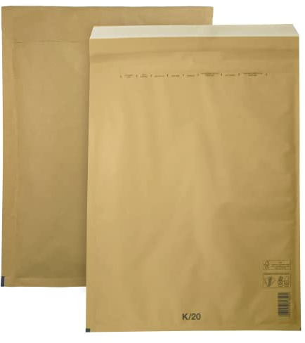 Netuno 50x sobres acolchados con burbujas de aire marrones DIN 20/K 370x480mm sobres de burbuja de aire autosellados reciclables resistentes al desgarro bolsa embalaje envíos postales tránsito ropas