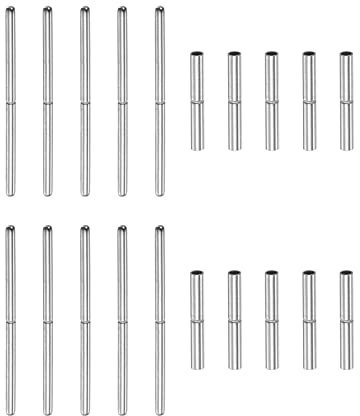 HARFINGTON 10pcs Watch Strap Tubes Pins 1.2mm Tube Dia 16mm Pin Length Stainless Steel Connecting Shaft for Watch Band Repairing Replacement