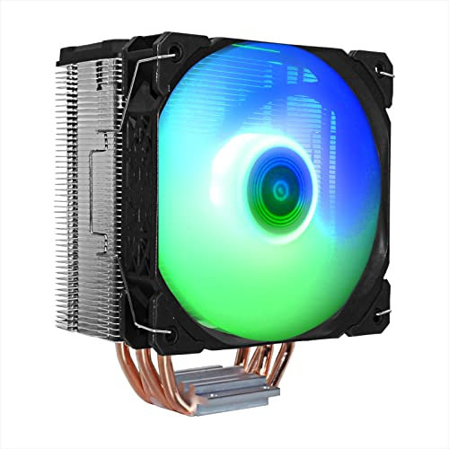 Noua Ena A-RGB - Dissipatore CPU ARGB TDP 180W con Ventola 120mm Silenziosa ARGB PWM, Raffreddamento ad Alte Prestazioni, 4 Tubi di Calore, per AMD AM4/AM5 e Intel 1700/1200/115X