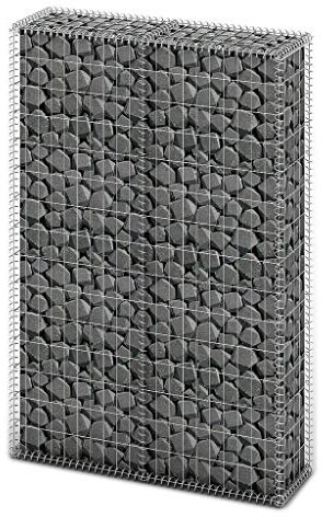 WIFESE Panier de Gabion avec Couvercle Fil Galvanisé 150x100x30 cm Argenté Lit Surélevé à Gabion Parterre de Fleurs Jardin Parterre de Fleurs Plantes Terrasse Mur en Gabion Décoration Extérieure