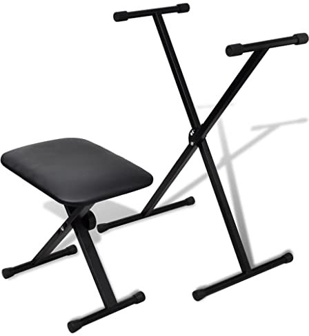 INLIFE Keyboardständer- und Hocker-Set Verstellbar,5.75kg,70032